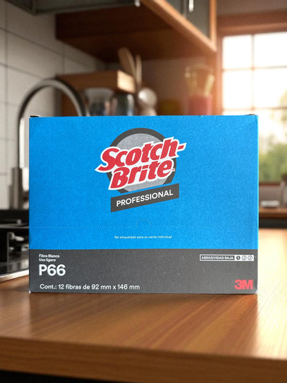Fibra Scotch‑Brite™ Profesional P66 – Caja con 12 piezas