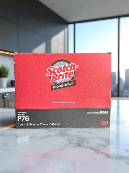 Fibra Scotch‑Brite™ Profesional P76 – Caja con 12 piezas